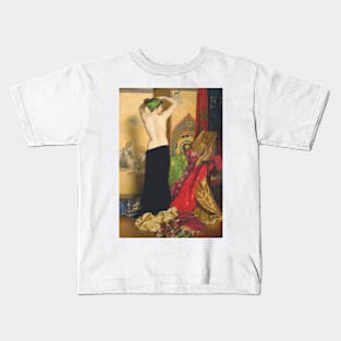 Pomps And Vanities by John Collier Kids T-Shirt